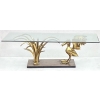 1970′ Table Basse Pélican Et Roseau En Bronze De Christian Techoueyres