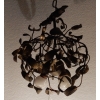 1900′ Lustre Boule de Gui en Bronze Art Nouveau a 5 Lampes | Biron ||||||||