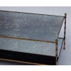 1970′ Table Basse Maison Baguès Décor Bambou en Laiton et Miroir Oxydé | Biron 1970′ Table Basse Maison Baguès Décor Bambou en Laiton et Miroir Oxydé