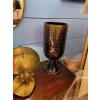 1970′ Paire de Lampes Cristal Murano Noir et Or Attribuées à Toso