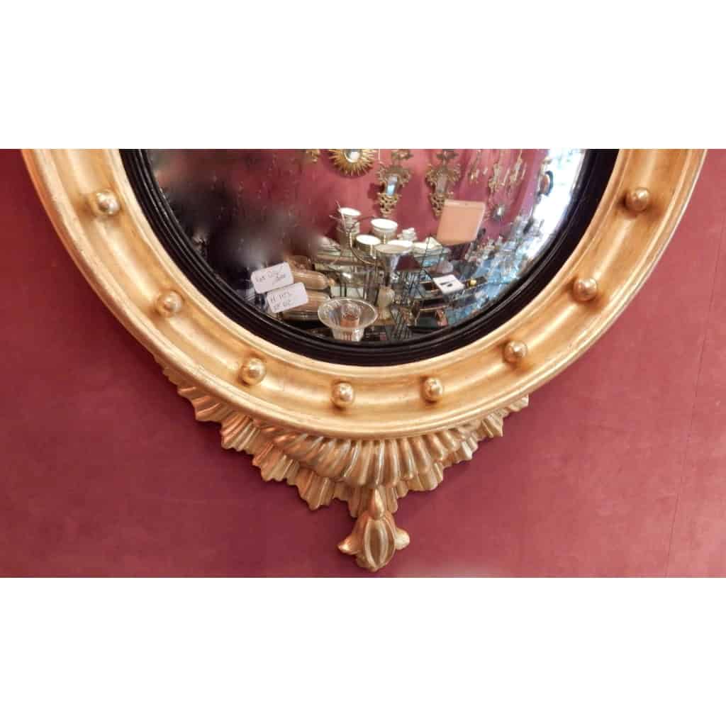 1880/1900′ Miroir Convexe à l’Aigle, Bois Doré | Biron 1880/1900′ Miroir Convexe à l’Aigle, Bois Doré