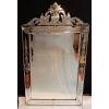 1900′ Miroir Vénitien à Décor Floral et Fronton | Biron |||||||||