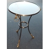 1970/80′ Guéridon Bronze Doré et Argenté Plateau Verre Maison Charles | Biron |||||||