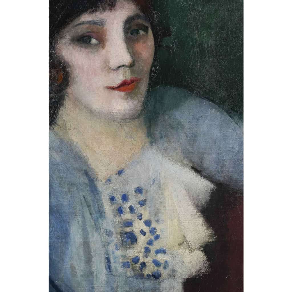 Jean JOVENEAU (1888 - 1950) Portrait de Marie Laurencin, daté 1914