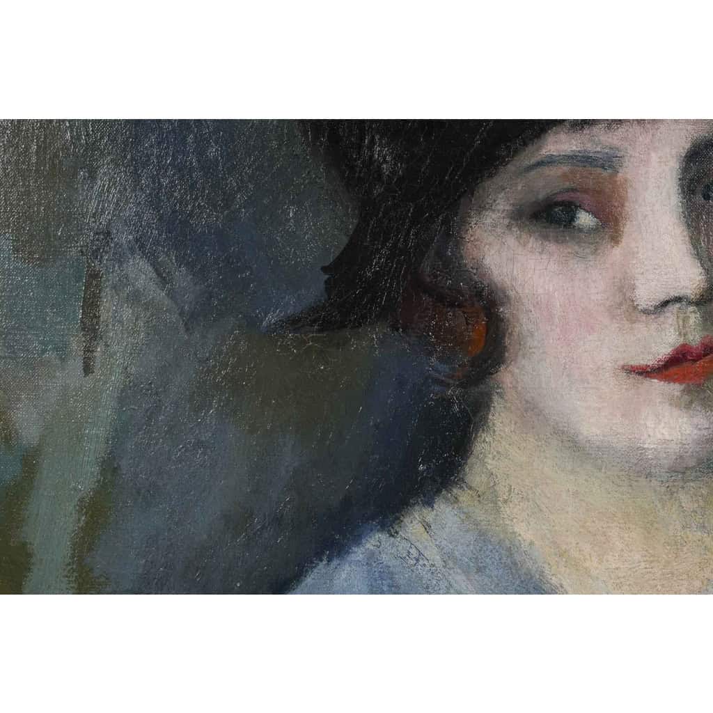 Jean JOVENEAU (1888 - 1950) Portrait de Marie Laurencin, daté 1914
