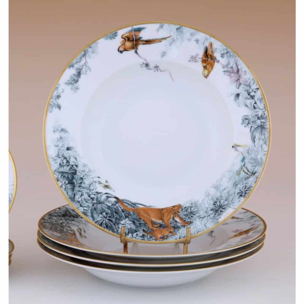 HERMES -« Carnets d’Equateur » 8 assiettes | Biron HERMES -"Carnets d'Equateur » 8 assiettes