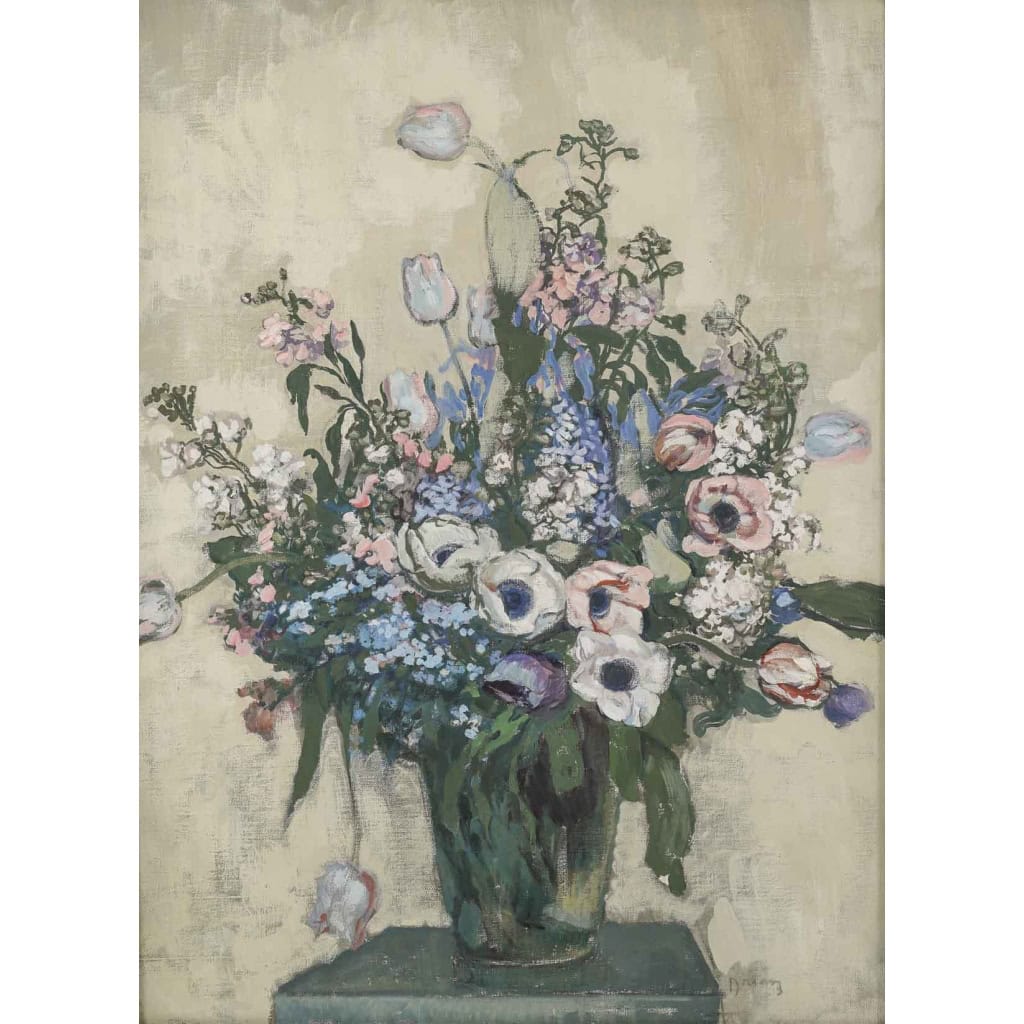 Julien Duriez 1900-1993. Bouquet De Fleurs.