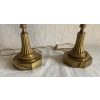 1950/70 Paire de Lampes en Bronze et Oeuf en Resine Fractable Signée Charles