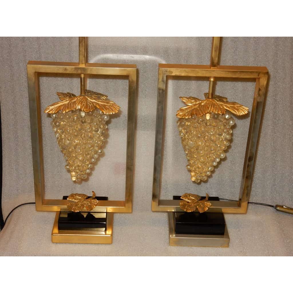 1970′ Paire De Lampes Ou Similaires à la Grappe de Raisin | Biron 1970′ Paire De Lampes Ou Similaires à la Grappe de Raisin