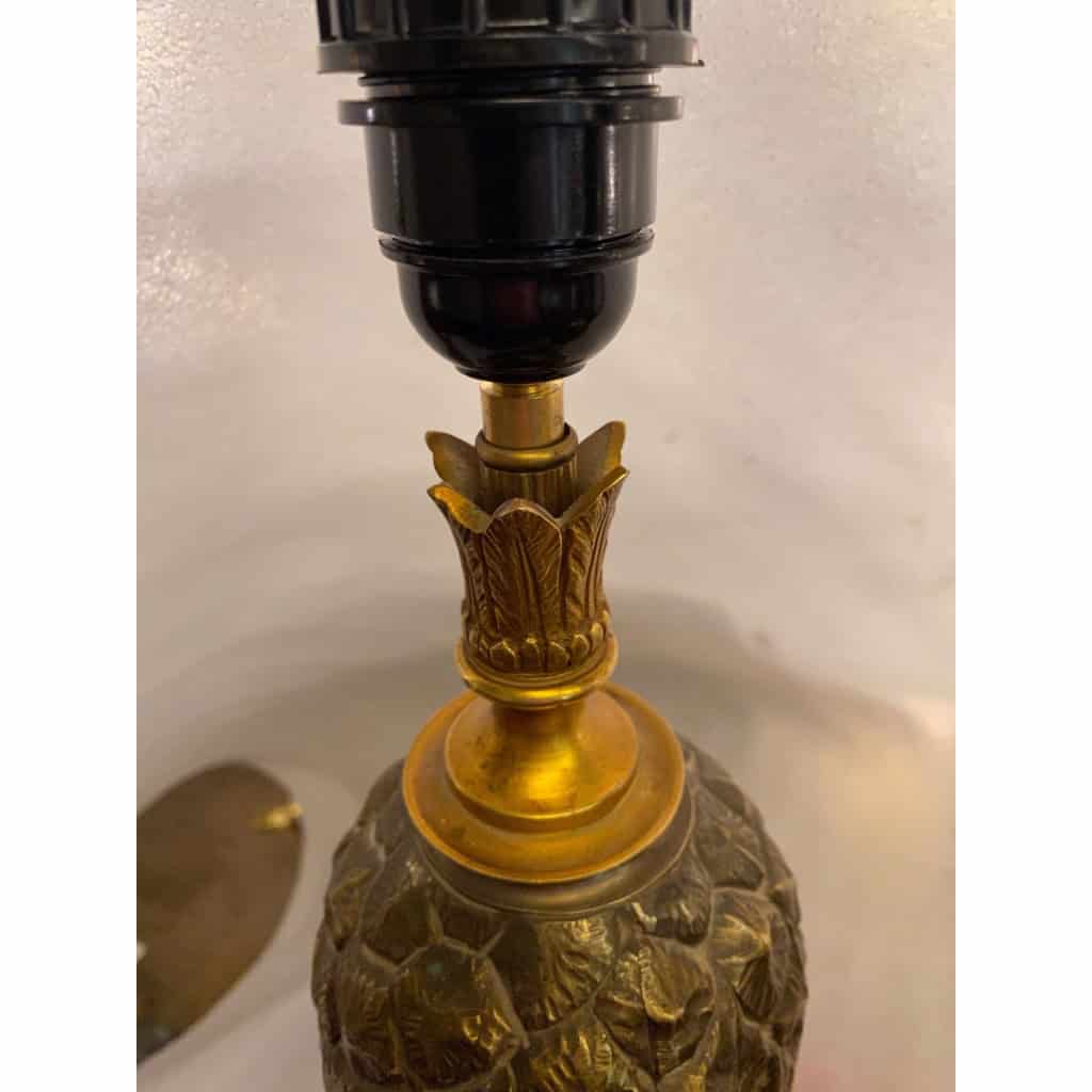 1950/70 Paire De Lampes à l’Ananas en Bronze Maison Charles Non Signées VENDU | Biron 1950/70 Paire De Lampes à l’Ananas en Bronze Maison Charles Non Signées