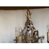 1950/70 Lustre Maison Baguès Feuillage Et Fleurs 12 Lumiéres