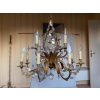 1950/70 Lustre Maison Baguès Feuillage Et Fleurs 12 Lumiéres