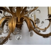 1950/70 Lustre Maison Baguès Feuillage Et Fleurs 12 Lumiéres