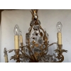 1950/70 Lustre Maison Baguès Feuillage Et Fleurs 12 Lumiéres