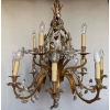 1950/70 Lustre Maison Baguès Feuillage Et Fleurs 12 Lumiéres