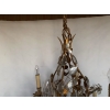 1950/70 Lustre Maison Baguès Feuillage Et Fleurs 12 Lumiéres