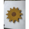 1950′ Miroir Soleil 2 Evolutions Bois Doré 75 Cm De Diamètre