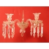 1950′ Paire d’Appliques Au Poignard Baccarat Modèle Tors | Biron 1950′ Paire d’Appliques Au Poignard Baccarat Modèle Tors