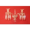 1950′ Paire d’Appliques Au Poignard Baccarat Modèle Tors | Biron 1950′ Paire d’Appliques Au Poignard Baccarat Modèle Tors