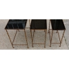 1950/70′ Série de 3 Tables Gigognes Modèle Bambou avec Pieds Griffes Maison Baguès