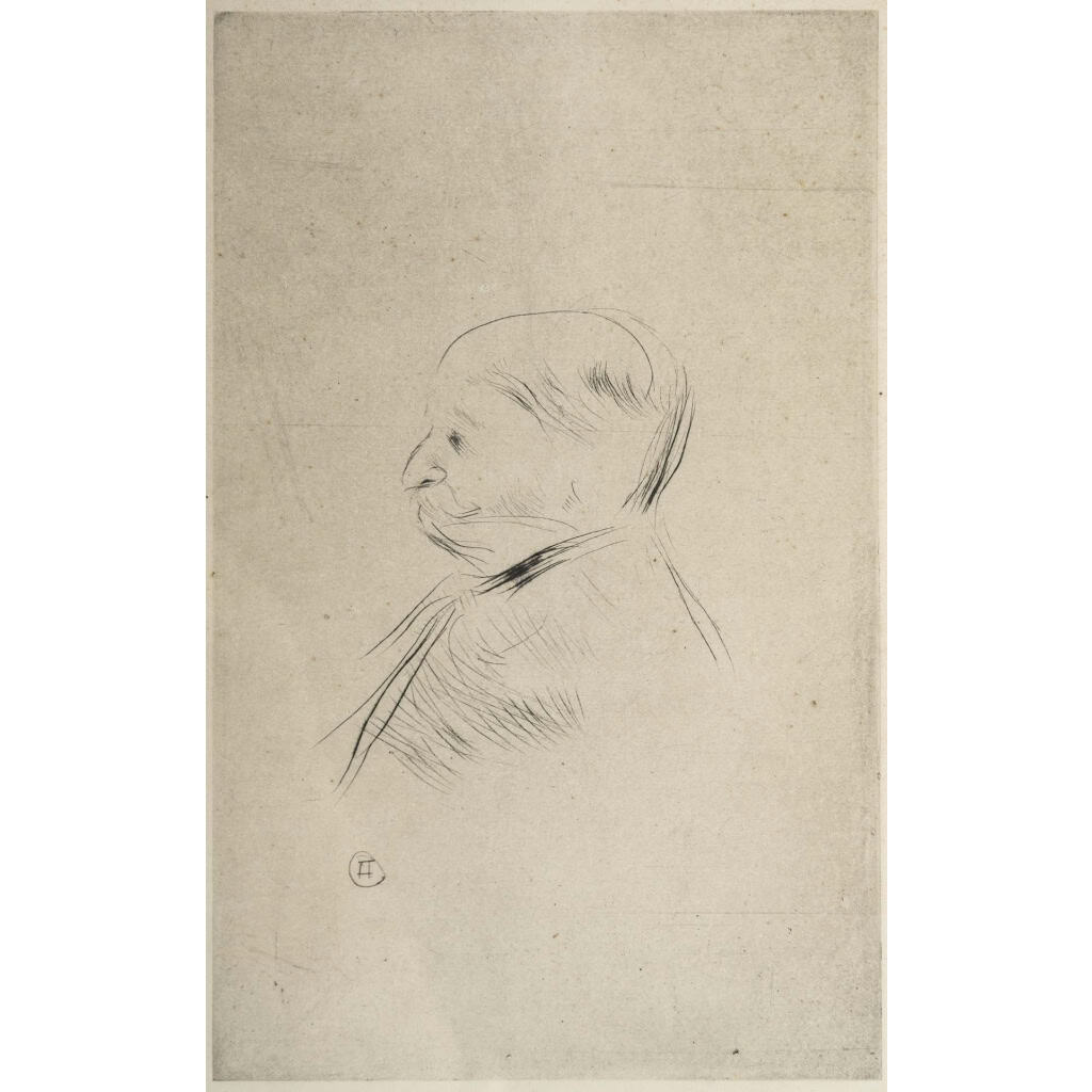 Henri De TOULOUSE-LAUTREC (1864-1901). Trois portraits réalisés à la pointe sèche. | Biron Henri De TOULOUSE-LAUTREC (1864-1901). Trois portraits réalisés à la pointe sèche.