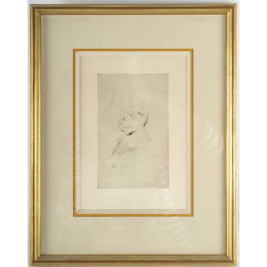 Henri De TOULOUSE-LAUTREC (1864-1901). Trois portraits réalisés à la pointe sèche. | Biron Henri De TOULOUSE-LAUTREC (1864-1901). Trois portraits réalisés à la pointe sèche.