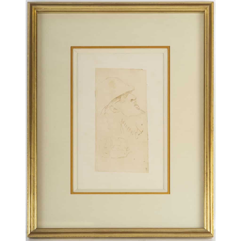 Henri De TOULOUSE-LAUTREC (1864-1901). Trois portraits réalisés à la pointe sèche. | Biron Henri De TOULOUSE-LAUTREC (1864-1901). Trois portraits réalisés à la pointe sèche.