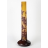 émile Gallé – Grand Vase Tube Dit « pied D’éléphant » Aux Clématites, Pâte De Verre Art Nouveau | Biron |||||||