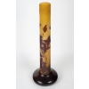 émile Gallé – Grand Vase Tube Dit « pied D’éléphant » Aux Clématites, Pâte De Verre Art Nouveau | Biron émile Gallé - Grand Vase Tube Dit « pied D’éléphant » Aux Clématites, Pâte De Verre Art Nouveau
