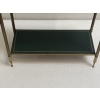 1950/70′ Bout De Canapé Rectangulaire Maison Bagués Laiton et Bronze Plateaux Feuilles d or Fixées Sous Verre et Avec Flammes Olympiques | Biron 1950/70′ Bout De Canapé Rectangulaire Maison Bagués Laiton et Bronze Plateaux Feuilles d or Fixées Sous Verre et Avec Flammes Olympiques