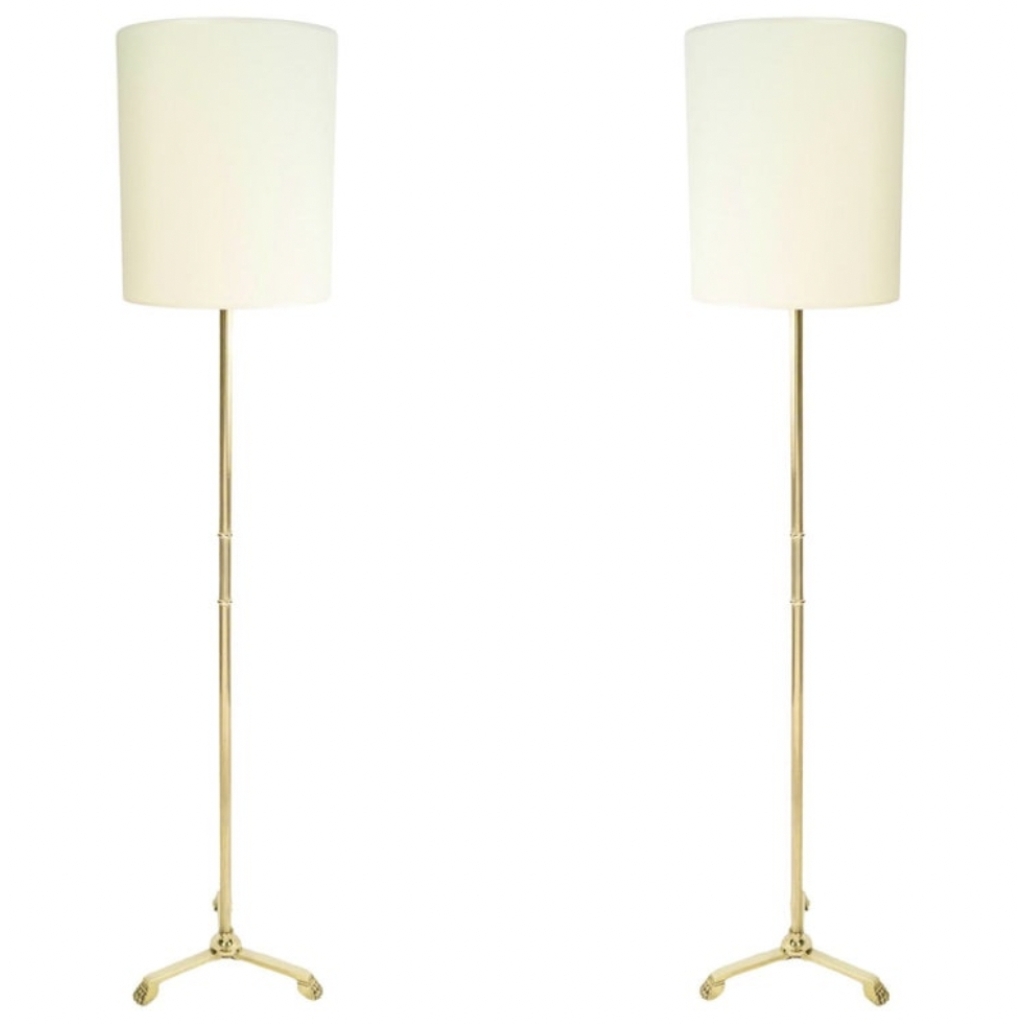 1960 Paire de lampadaires en bronze doré Maison Baguès | Biron ||||||