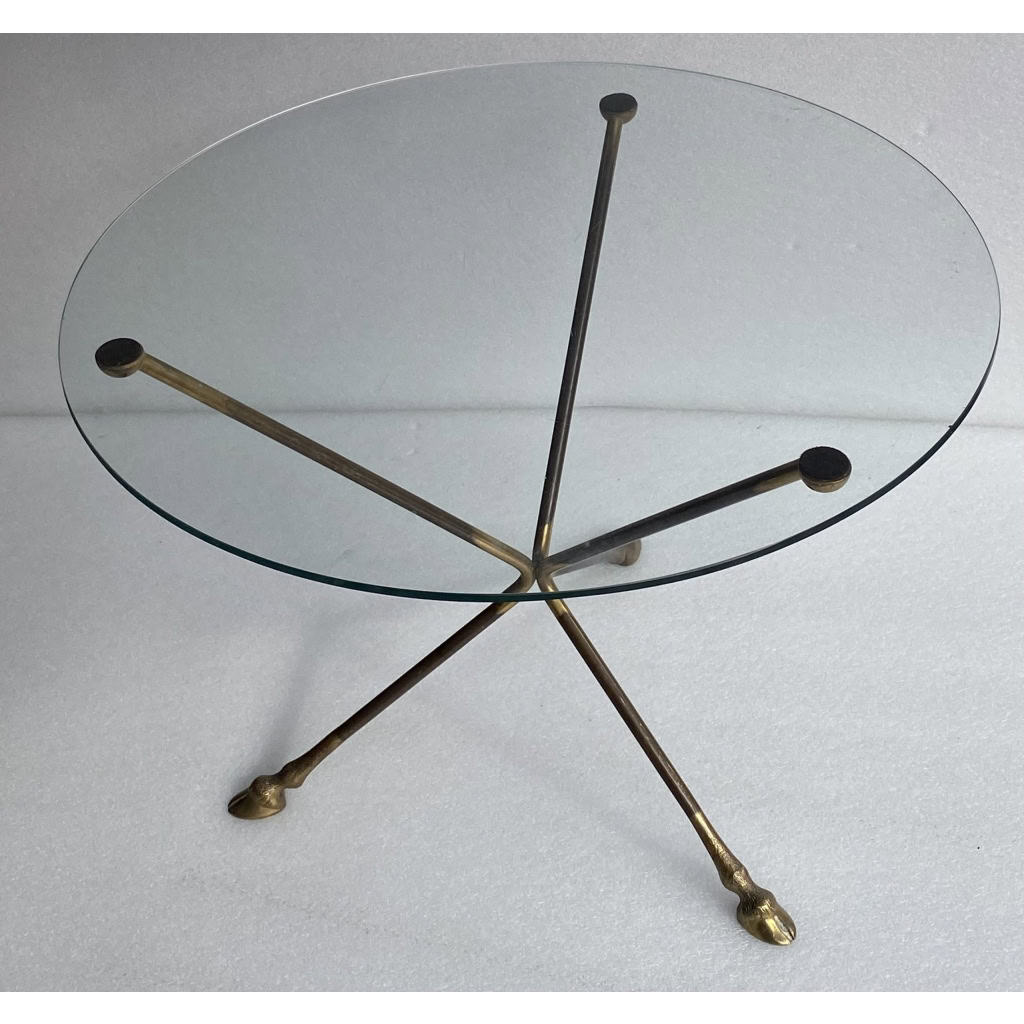 1970′ Guéridon Bronze Doré Et Patiné Plateau Verre Maison Charles Ou Jansen | Biron 1970′ Guéridon Bronze Doré Et Patiné Plateau Verre Maison Charles Ou Jansen