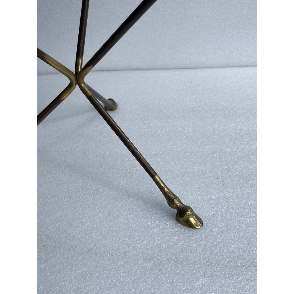 1970′ Guéridon Bronze Doré Et Patiné Plateau Verre Maison Charles Ou Jansen | Biron 1970′ Guéridon Bronze Doré Et Patiné Plateau Verre Maison Charles Ou Jansen