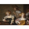 Christoffel Van Der LAMEN 1606-1651 Plaisir Musical Et Joueurs De Tric-trac | Biron Christoffel Van Der LAMEN 1606-1651 Plaisir Musical Et Joueurs De Tric-trac