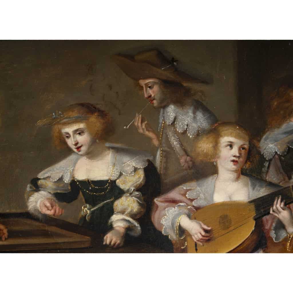 Christoffel Van Der LAMEN 1606-1651 Plaisir Musical Et Joueurs De Tric-trac | Biron Christoffel Van Der LAMEN 1606-1651 Plaisir Musical Et Joueurs De Tric-trac