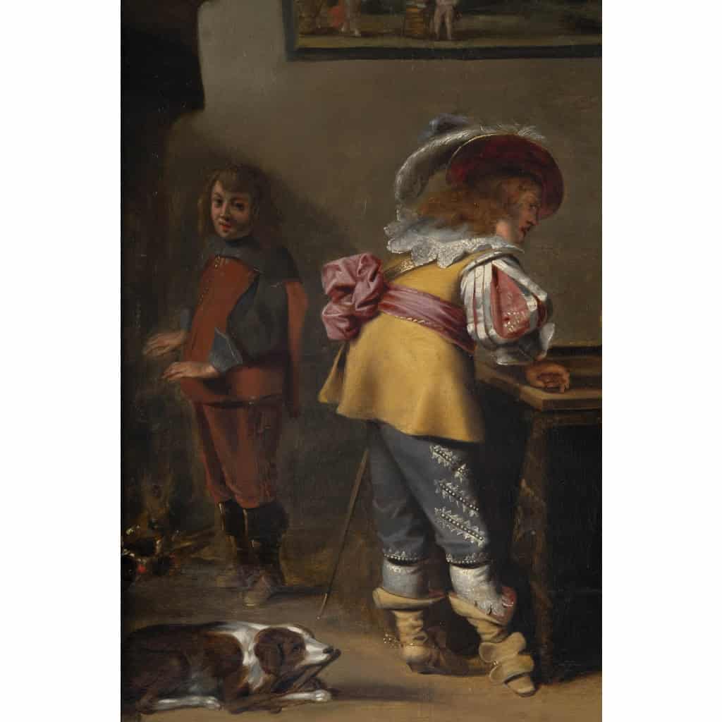 Christoffel Van Der LAMEN 1606-1651 Plaisir Musical Et Joueurs De Tric-trac | Biron Christoffel Van Der LAMEN 1606-1651 Plaisir Musical Et Joueurs De Tric-trac