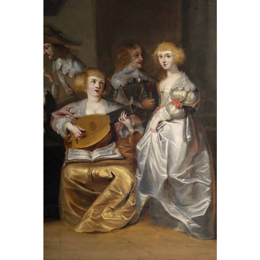 Christoffel Van Der LAMEN 1606-1651 Plaisir Musical Et Joueurs De Tric-trac | Biron Christoffel Van Der LAMEN 1606-1651 Plaisir Musical Et Joueurs De Tric-trac