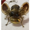 1970’ Applique Abeille en Bronze ou Laiton, Duval Brasseur Ou Isabelle Faure, 1 Ampoule, Ailes d’Agate | Biron |||||||||