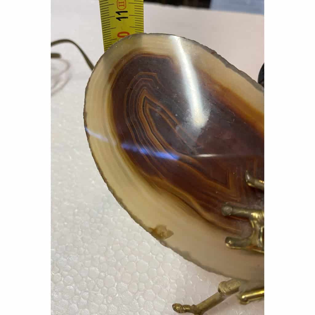 1970’ Applique Abeille en Bronze ou Laiton, Duval Brasseur Ou Isabelle Faure, 1 Ampoule, Ailes d’Agate | Biron 1970’ Applique Abeille en Bronze ou Laiton, Duval Brasseur Ou Isabelle Faure, 1 Ampoule, Ailes d’Agate
