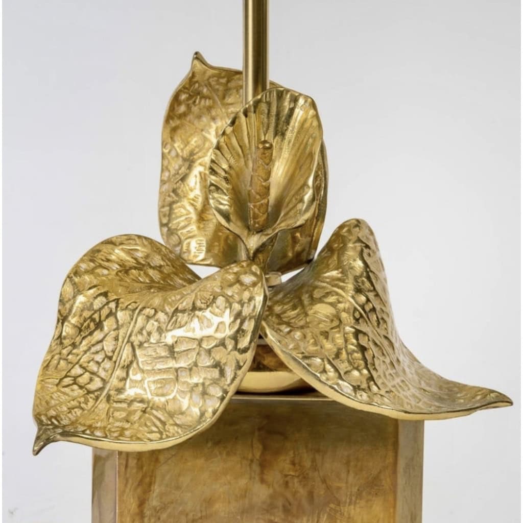 1960 Lampe en bronze et laiton Maison Charles | Biron 1960 Lampe en bronze et laiton Maison Charles