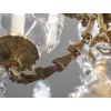 Lustre en bronze doré et cristaux
