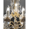 Lustre en bronze doré et cristaux