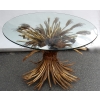 1970′ Guéridon Ou Table Basse Gerbe De Blé Style YSL Métal Doré | Biron 1970′ Guéridon Ou Table Basse Gerbe De Blé Style YSL Métal Doré