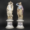 Couple en biscuit polychromes » Limoges 1860″ probablement par Thabard | Biron |||||||||