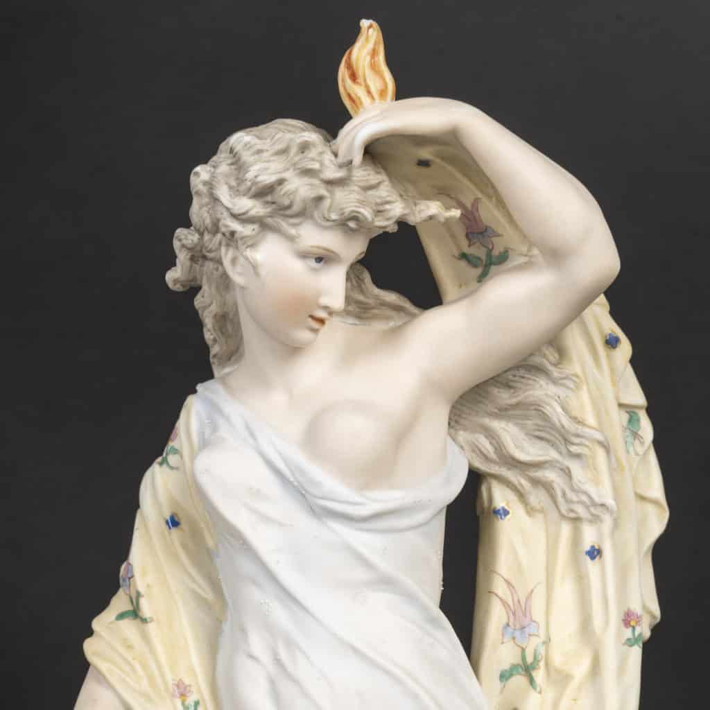 Couple en biscuit polychromes » Limoges 1860″ probablement par Thabard | Biron Couple en biscuit polychromes " Limoges 1860" probablement par Thabard