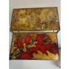 1950′ Série De 3 Tables Gigognes Avec Peintures Guerriers Mongols Maison Baguès En Bronze Doré, 3 Plateaux | Biron 1950′ Série De 3 Tables Gigognes Avec Peintures Guerriers Mongols Maison Baguès En Bronze Doré, 3 Plateaux