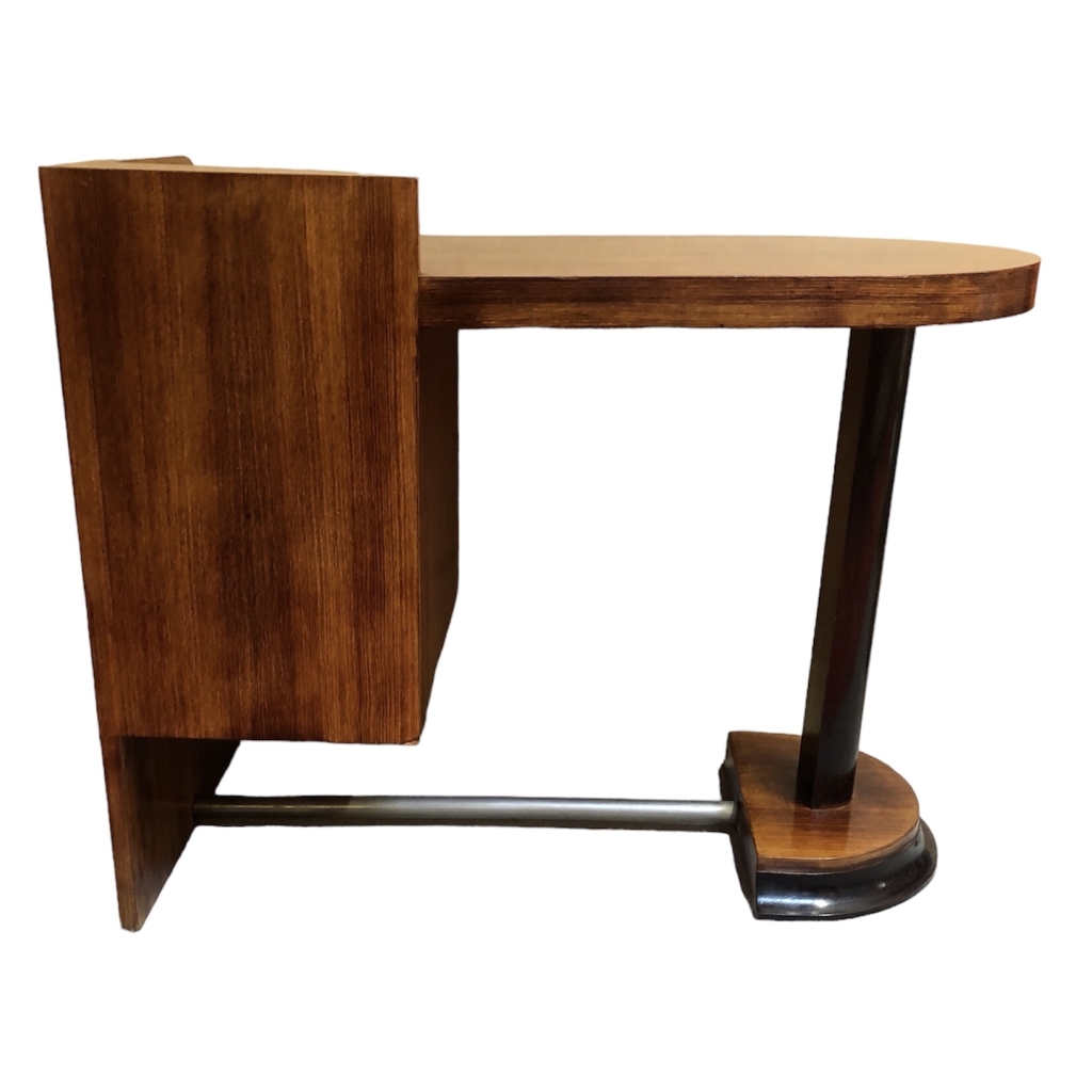 Bureau Art Déco en placage de palissandre à caisson suspendu ouvrant par trois tiroirs Travail des années 40 | Biron Bureau Art Déco en placage de palissandre à caisson suspendu ouvrant par trois tiroirs Travail des années 40