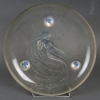 Coupe "Trépied Sirène" verre opalescent patiné bleu de René LALIQUE