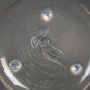 Coupe "Trépied Sirène" verre opalescent patiné bleu de René LALIQUE