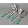 Ménagère « Talisman » métal argenté & laque de Chine verte de CHRISTOFLE – 93 Pièces | Biron Ménagère "Talisman" métal argenté & laque de Chine verte de CHRISTOFLE - 93 Pièces